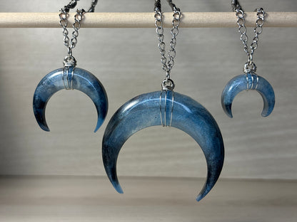 Cosmos-colored necklaces from the Crescent Moon Collection