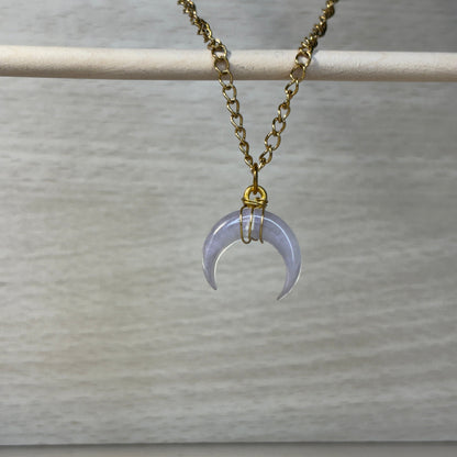 Forget-me-not-Reverie-colored necklaces from the Crescent Moon Collection