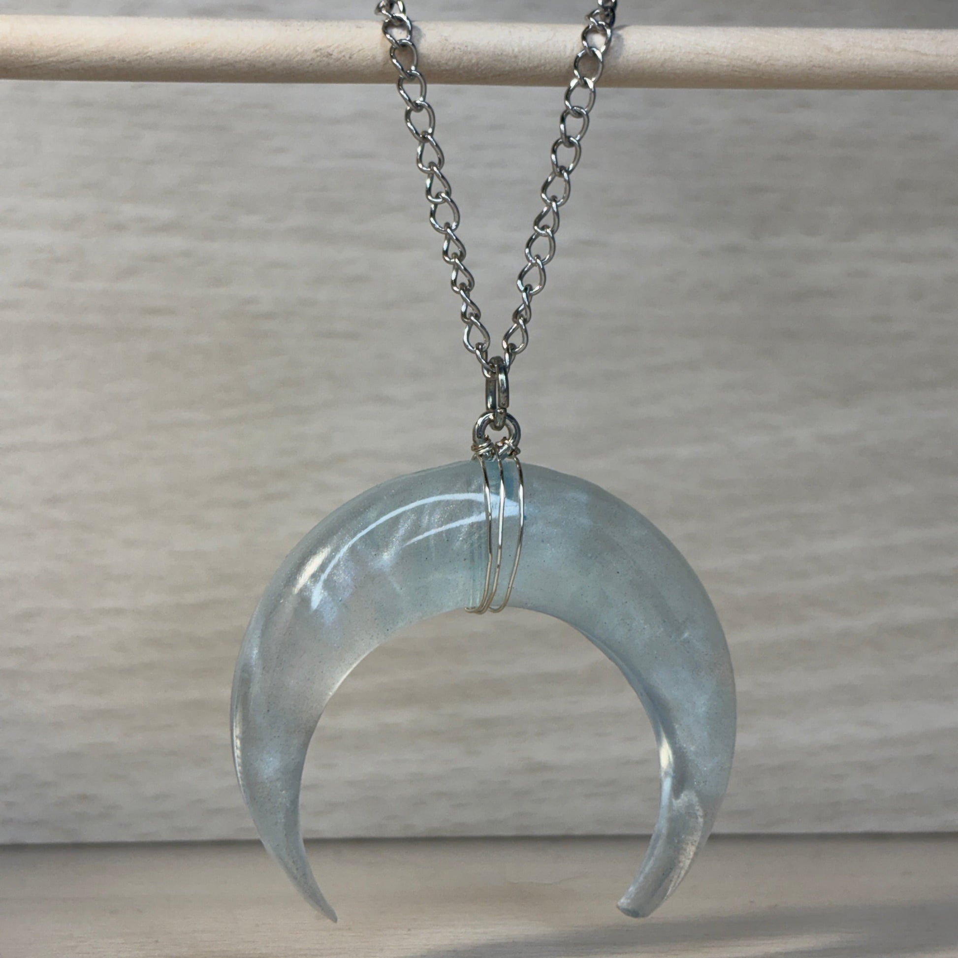 Icebergs-colored Large necklaces from the Crescent Moon Collection