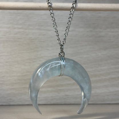 Icebergs-colored Large necklaces from the Crescent Moon Collection