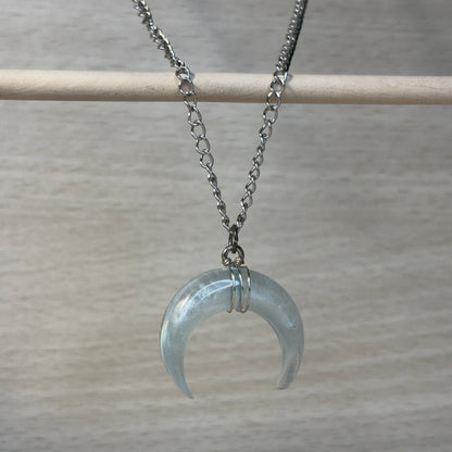 Icebergs-colored medium necklace from the Crescent Moon Collection