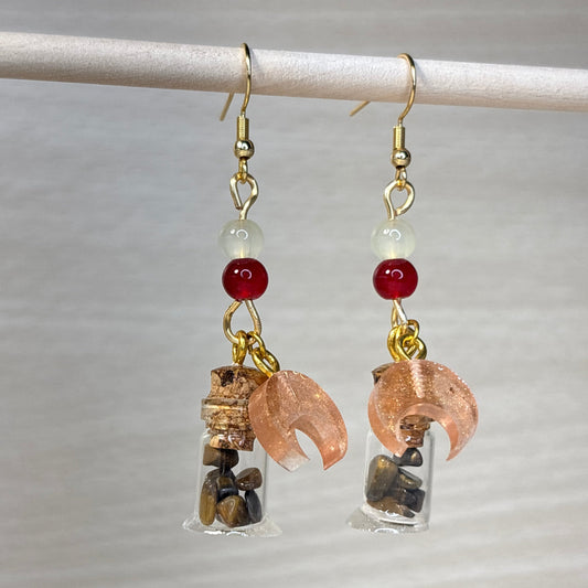 Molten-Magma dangle earrings from the crystal elixir collection