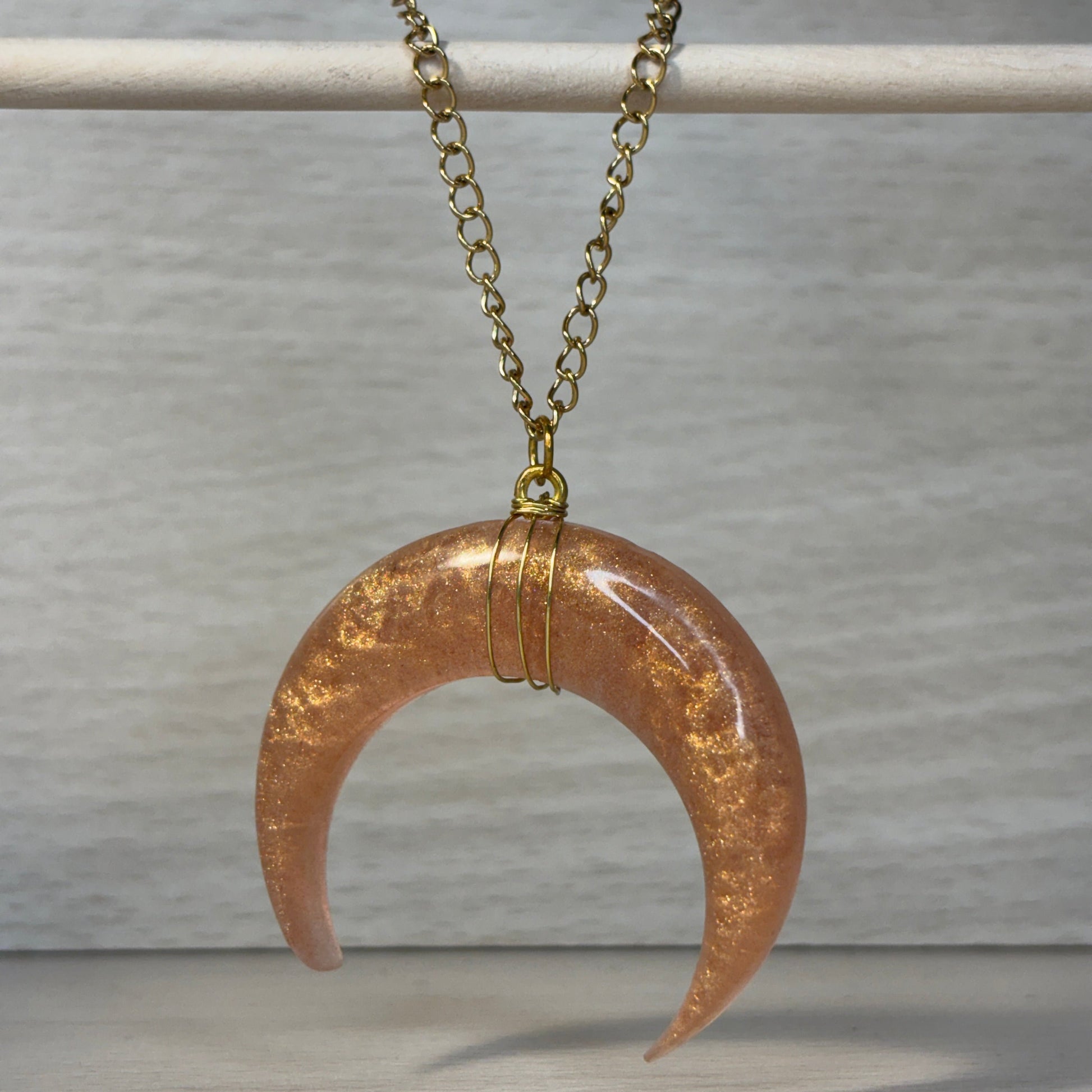 Molten-Magma-colored necklaces from the Crescent Moon Collection