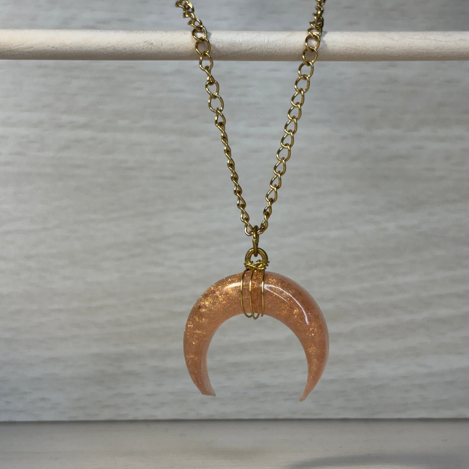 Molten-Magma-colored necklaces from the Crescent Moon Collection