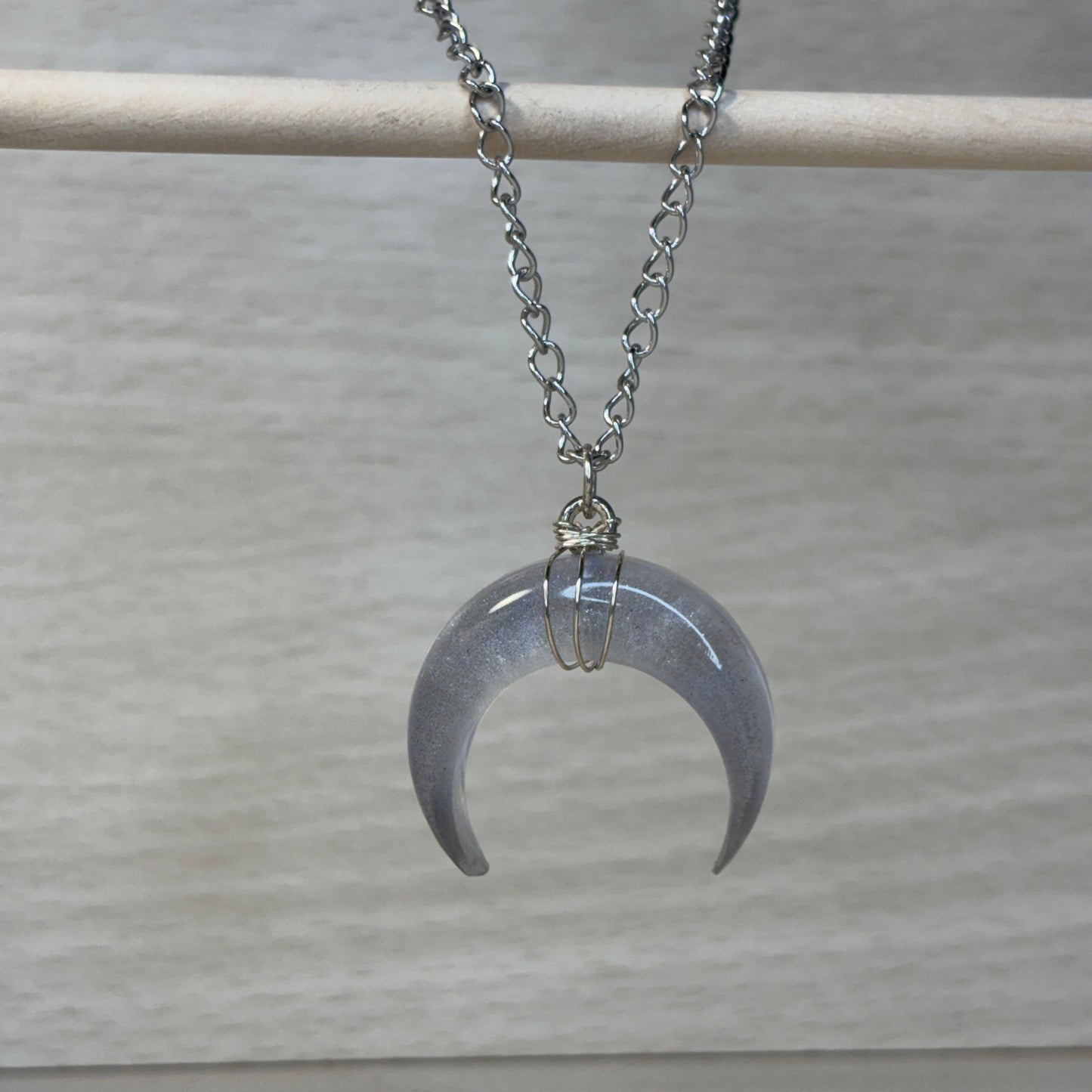 Smokey Milkyway medium necklace from the Crescent Moon Collection