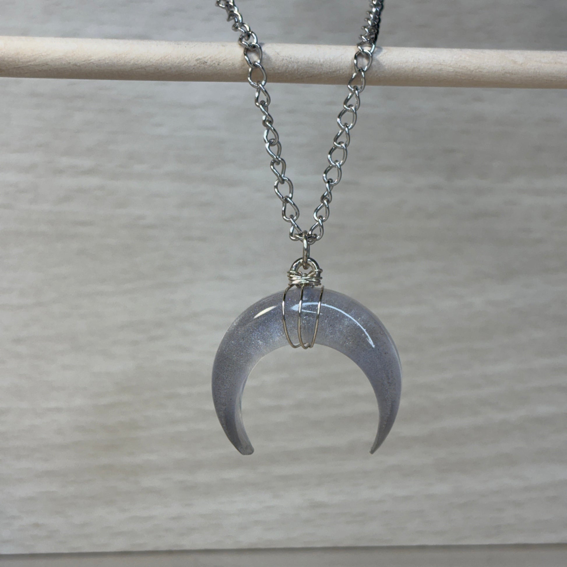 Smokey Milkyway medium necklace from the Crescent Moon Collection