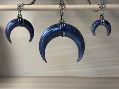 Ultramarine necklaces from the Crescent Moon Collection